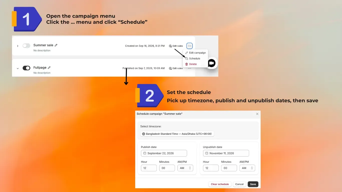 Campaign scheduling